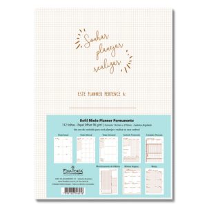 Refil Planner Permanente Caderno Argolado - Fina Ideia