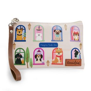 Bolsa flat mini Cachorro na janela