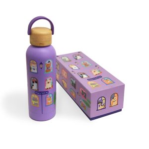 Garrafa Térmica - Fina Ideia - Gato na Janela 500ml aço inox