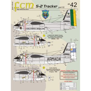 Decalque 048-42 S-2 Tracker Escala 1/48 - FCM