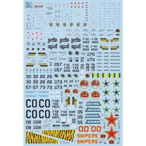 Decalque 048-49 Northrop F-5B / E / F Tiger II Escala 1/48 - FCM