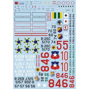 Decalque 048-56 A-26B/C Invader Escala 1/48 - FCM