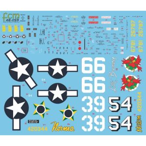 Decalque 048-59 P-47D Thunderbolt Escala 1/48 - FCM