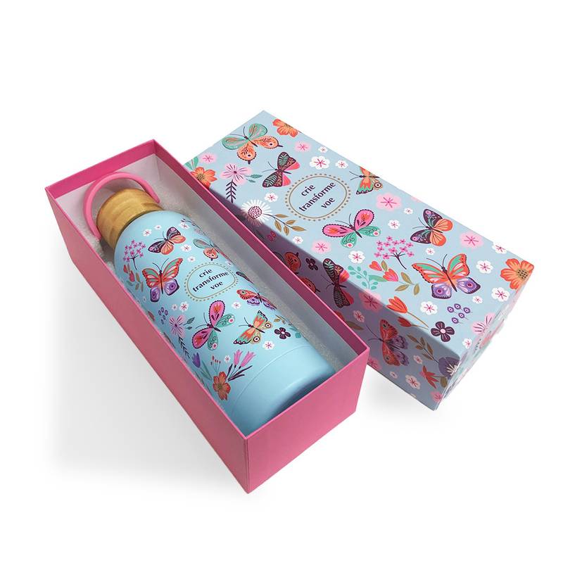 Garrafa térmica 500ml Borboletas no Jardim