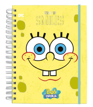 Caderno Smart Universitário 10 Divisórias Bob Esponja Amarelo 80 fls - DAC