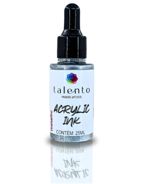 ACRYLIC INK TALENTO 25ML PRATA UND